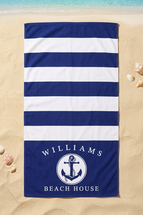 Rućnik za plažu LINZIONA, Boja: plava, IVET.HR - MODERNA ODJEĆA