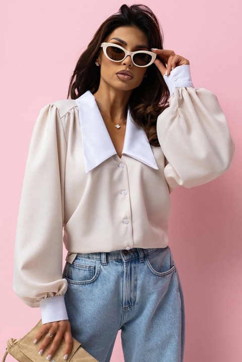 Ženska košulja KESINA ECRU, Boja: drap, IVET.HR - MODERNA ODJEĆA