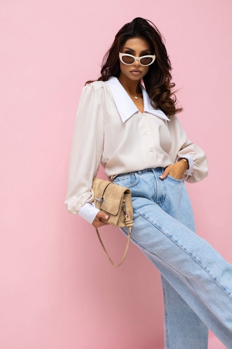 Ženska košulja KESINA ECRU, Boja: drap, IVET.HR - MODERNA ODJEĆA