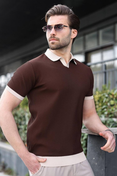 Muška majica RONELMO BROWN, Boja: smeđa, IVET.HR - MODERNA ODJEĆA