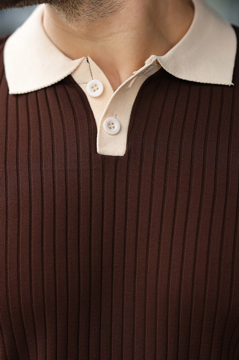 Muška majica RONELMO BROWN, Boja: smeđa, IVET.HR - MODERNA ODJEĆA