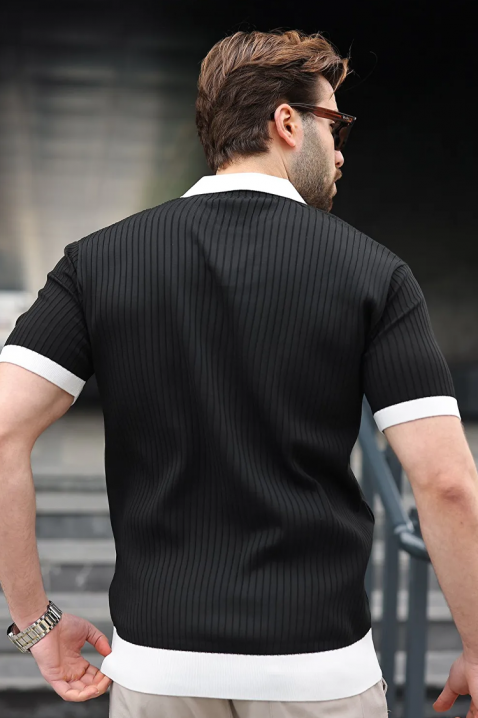 Muška majica RONELMO BLACK, Boja: crna, IVET.HR - MODERNA ODJEĆA