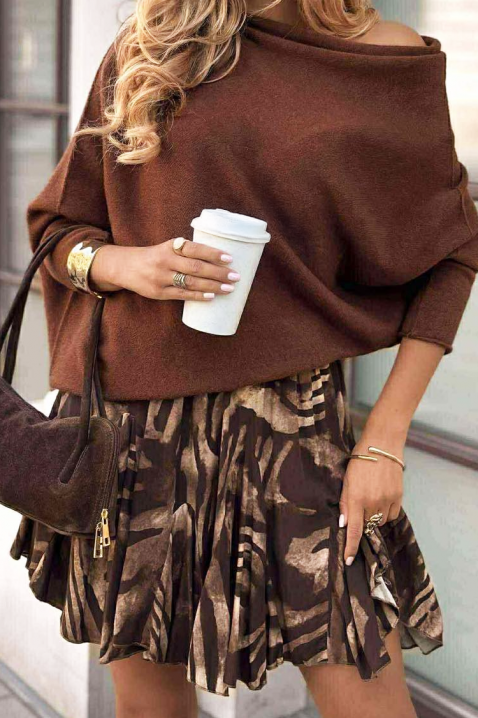 Suknja VLAMONZA, Boja: smeđa, IVET.HR - MODERNA ODJEĆA