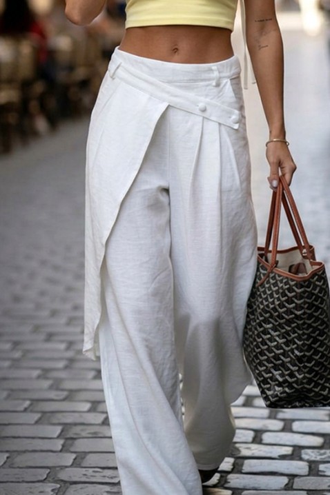 Hlače DENOLDA WHITE, Boja: bijela, IVET.HR - MODERNA ODJEĆA