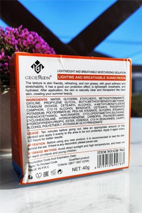 Krema za sunčanje GEGEMOON Face Sunscreen SPF 50IVET.HR - MODERNA ODJEĆA