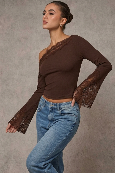 Ženska bluza ZAROLIA BROWN, Boja: smeđa, IVET.HR - MODERNA ODJEĆA