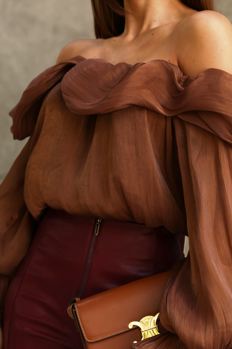 Ženska bluza CLAMOLZA, Boja: svjetlosmeđa, IVET.HR - MODERNA ODJEĆA