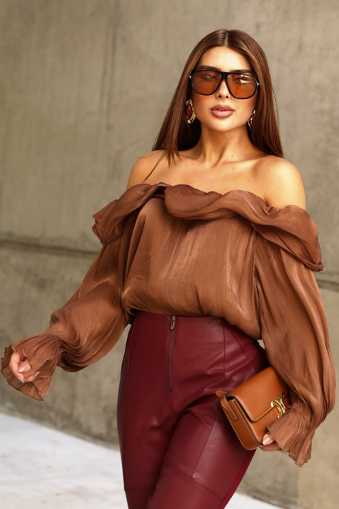 Ženska bluza CLAMOLZA, Boja: svjetlosmeđa, IVET.HR - MODERNA ODJEĆA