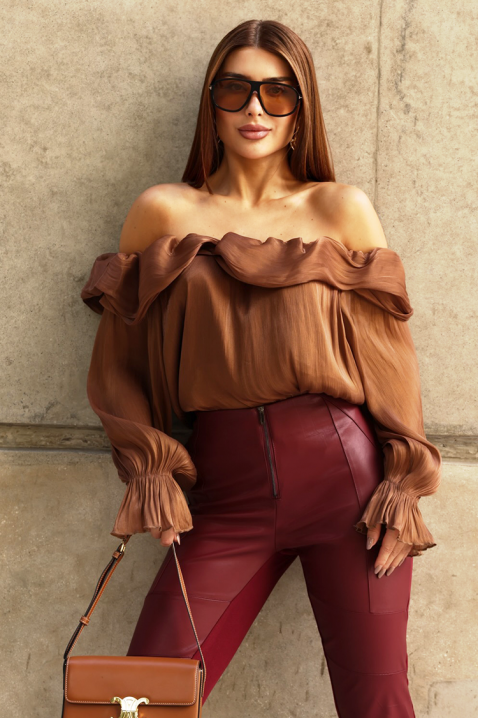 Ženska bluza CLAMOLZA, Boja: svjetlosmeđa, IVET.HR - MODERNA ODJEĆA