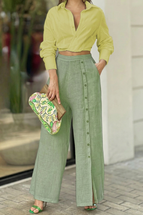 Hlače AZERIA OLIVE, Boja: maslinastozelena, IVET.HR - MODERNA ODJEĆA