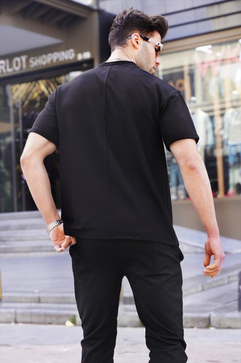 Muška majica LOMENZO BLACK, Boja: crna, IVET.HR - MODERNA ODJEĆA