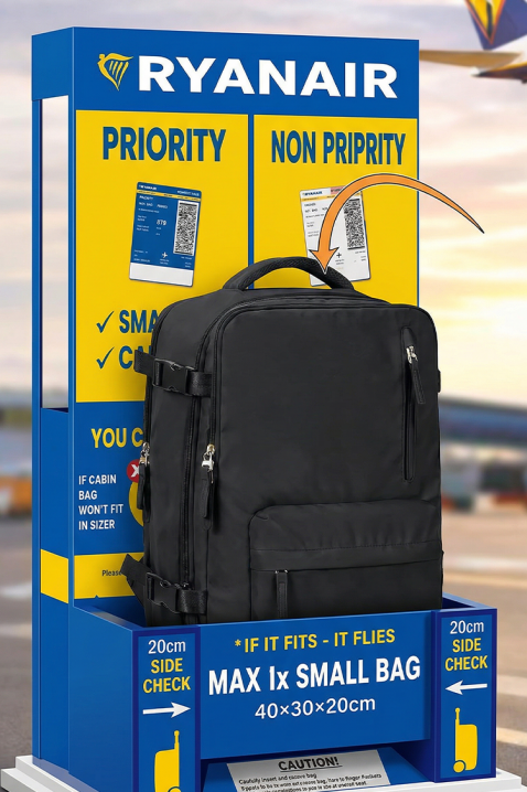 Ruksak za ručnu prtljagu ROLNEZA BLACK, Boja: crna, IVET.HR - MODERNA ODJEĆA