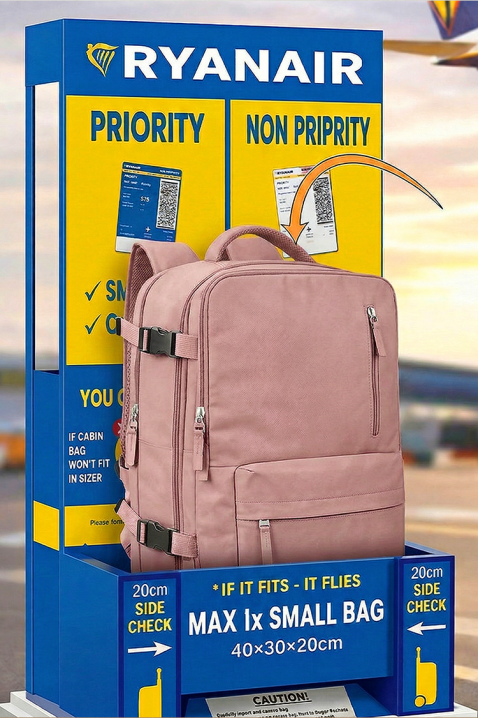 Ruksak za ručnu prtljagu RAYANAIR ROLNEZA PUDRA, Boja: pudera, IVET.HR - MODERNA ODJEĆA