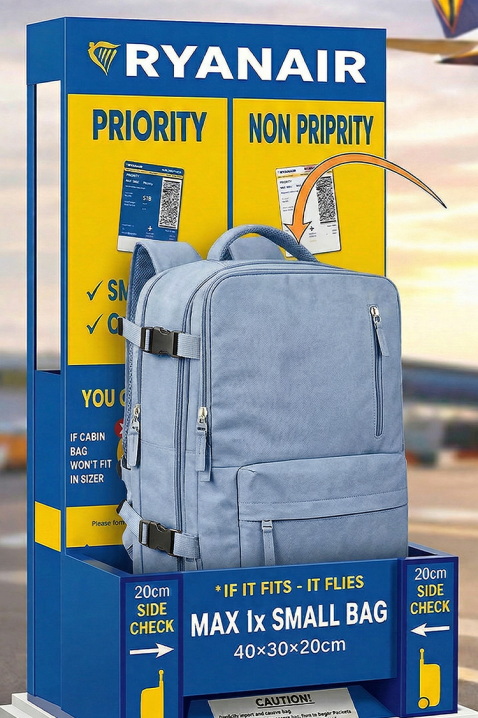 Ruksak za ručnu prtljagu RAYANAIR ROLNEZA SKY, Boja: svijetlo plava, IVET.HR - MODERNA ODJEĆA