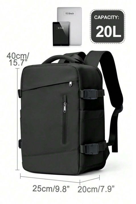 Ruksak za ručnu prtljagu RAYANAIR WINZONA BLACK, Boja: crna, IVET.HR - MODERNA ODJEĆA