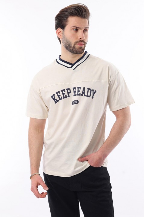 Muška majica FELONZO ECRU, Boja: drap, IVET.HR - MODERNA ODJEĆA