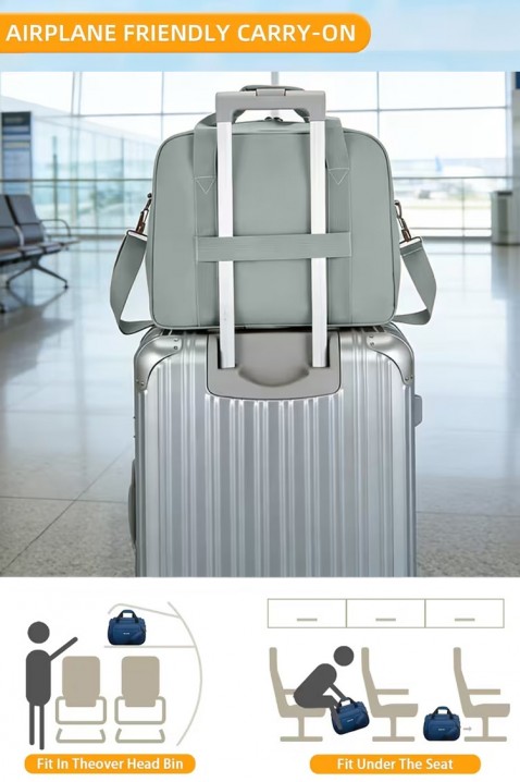 Torba za ručnu prtljagu WINDINZA MINT - pogodna za Ryanair/Wizzair, Boja: mente, IVET.HR - MODERNA ODJEĆA