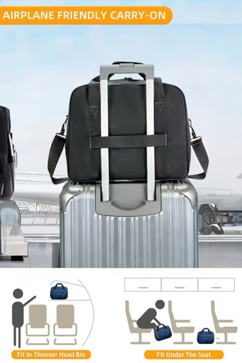 Torba za ručnu prtljagu WINDINZA GREY - pogodna za Ryanair/Wizzair, Boja: siva, IVET.HR - MODERNA ODJEĆA