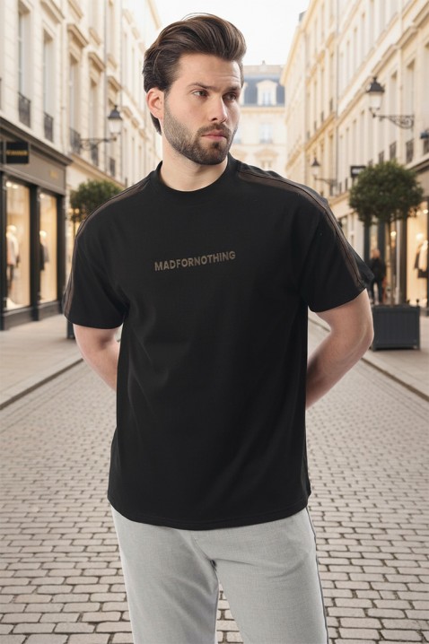 Muška majica CHARLONZO BLACK, Boja: crna, IVET.HR - MODERNA ODJEĆA