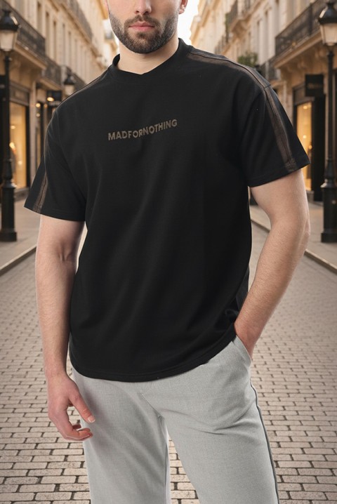 Muška majica CHARLONZO BLACK, Boja: crna, IVET.HR - MODERNA ODJEĆA