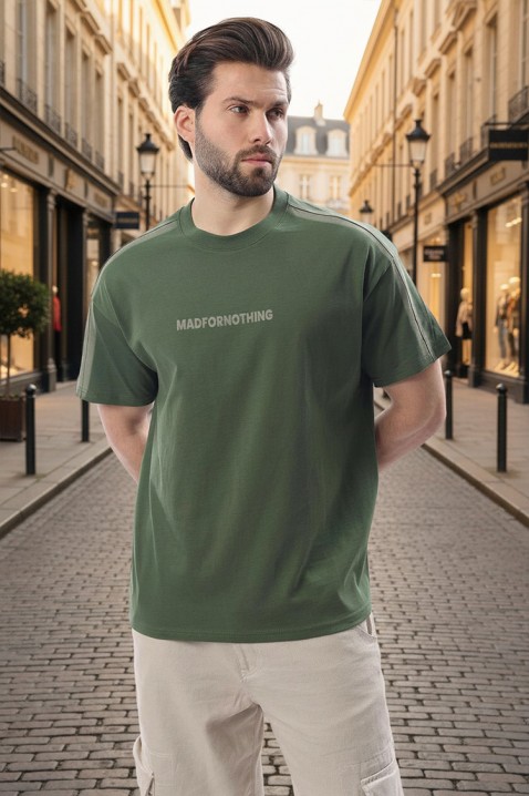 Muška majica CHARLONZO KHAKI, Boja: kaki, IVET.HR - MODERNA ODJEĆA