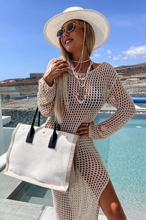 Haljina za plažu SILVANIA ECRU, Boja: drap, IVET.HR - MODERNA ODJEĆA