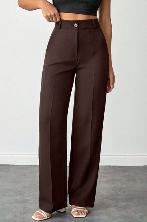 Hlače NIVOLZA, Boja: smeđa, IVET.HR - MODERNA ODJEĆA