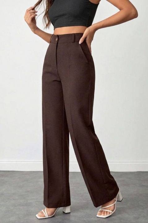 Hlače NIVOLZA, Boja: smeđa, IVET.HR - MODERNA ODJEĆA