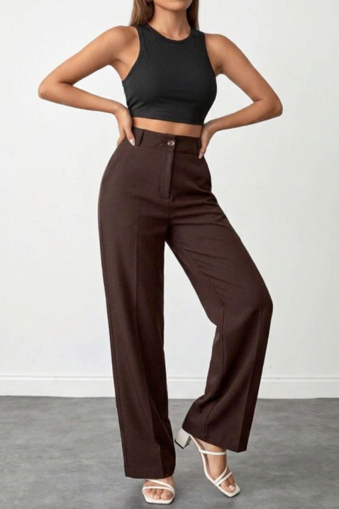 Hlače NIVOLZA, Boja: smeđa, IVET.HR - MODERNA ODJEĆA