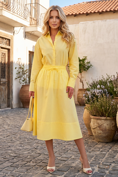 Set od prozračne suknje i nježne košulje širokog kroja SOLARIA YELLOW, Boja: žuta, IVET.HR - MODERNA ODJEĆA