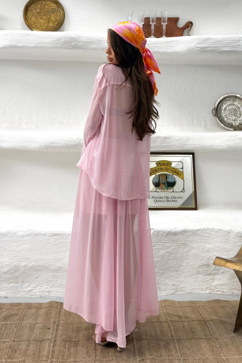 Prozračan i nježan svakodnevni dvodijelni set MERLINA PINK, Boja: roza, IVET.HR - MODERNA ODJEĆA