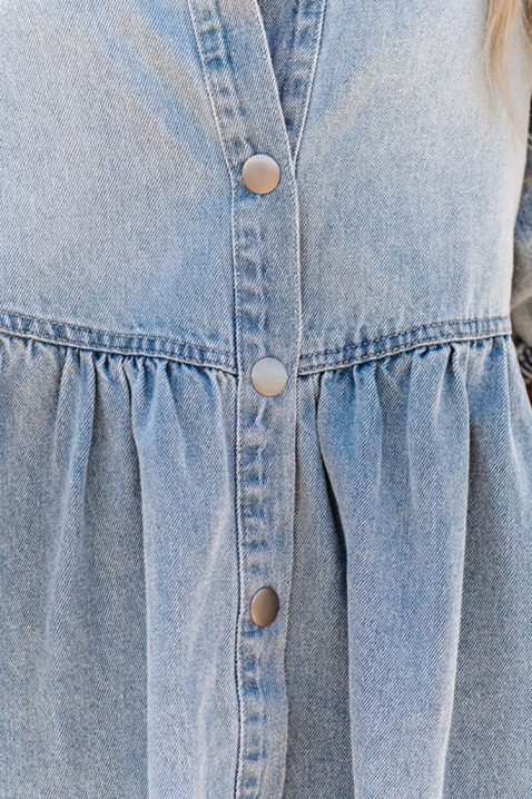 Ljetna kratka traper haljina s gumbima po cijeloj površini OLBIA, Boja: denim, IVET.HR - MODERNA ODJEĆA