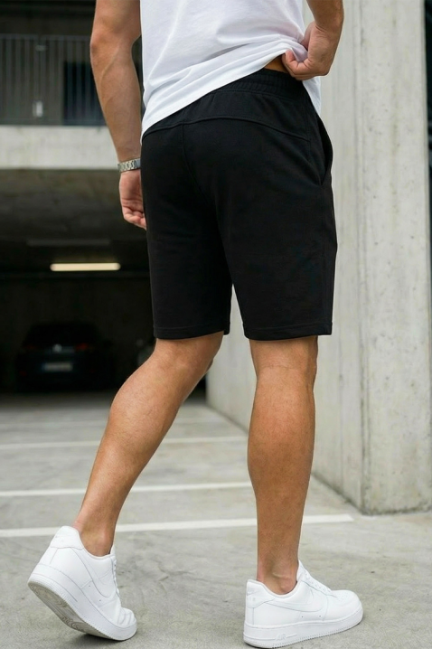 Crne muške kratke hlače s elastikom ROVENZO, Boja: crna, IVET.HR - MODERNA ODJEĆA