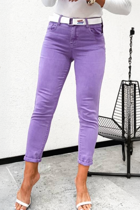 Elastične ženske traperice u ljubičastoj boji LILSENA, Boja: ljubičasta, IVET.HR - MODERNA ODJEĆA