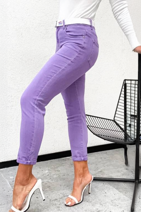 Elastične ženske traperice u ljubičastoj boji LILSENA, Boja: ljubičasta, IVET.HR - MODERNA ODJEĆA