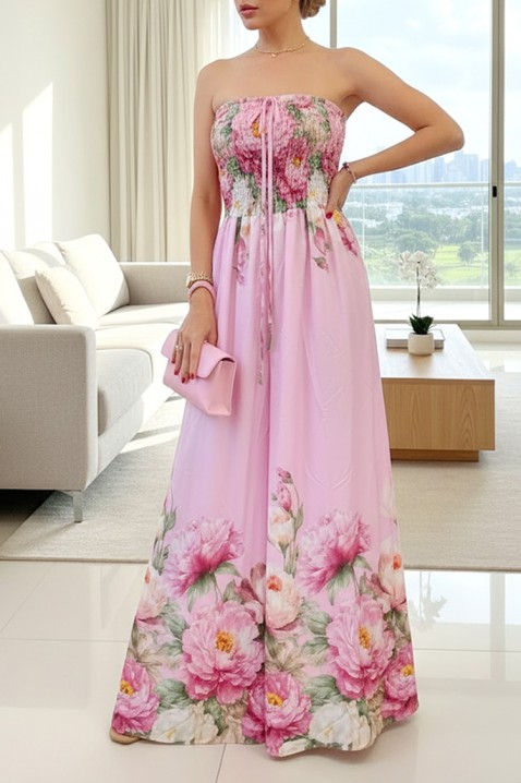 Ženska duga haljina s cvjetnim printom i korzetom LAREZA, Boja: višebojna, IVET.HR - MODERNA ODJEĆA