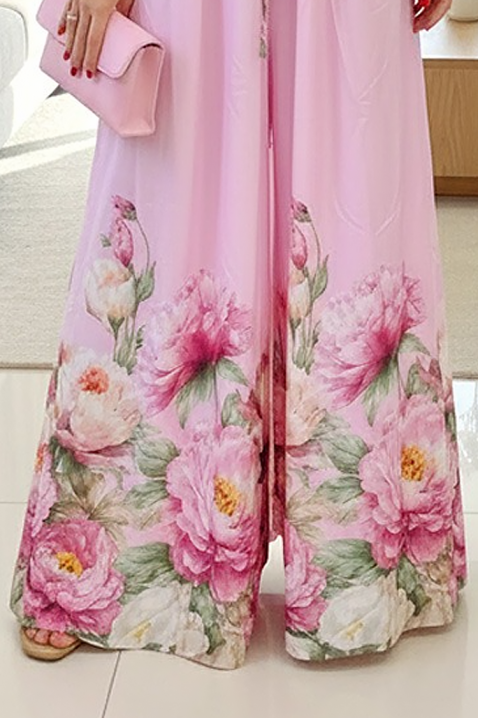 Ženska duga haljina s cvjetnim printom i korzetom LAREZA, Boja: višebojna, IVET.HR - MODERNA ODJEĆA