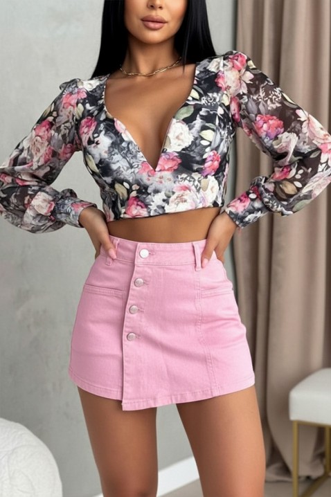 Suknja-hlače s čistim dizajnom i naglašenim detaljima JENIVIEV PINK, Boja: roza, IVET.HR - MODERNA ODJEĆA