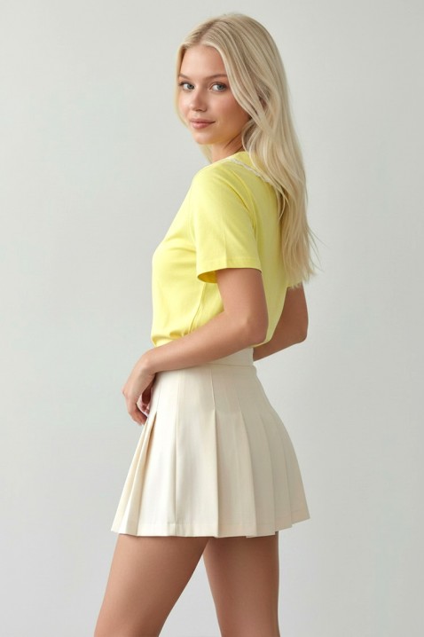 Ženska bluza s ukrasnim ovratnikom ZAREMORA YELLOW, Boja: žuta, IVET.HR - MODERNA ODJEĆA