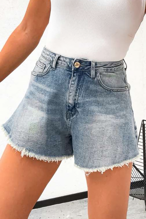 Ženske traper kratke hlače čistog dizajna KERYNA, Boja: denim, IVET.HR - MODERNA ODJEĆA