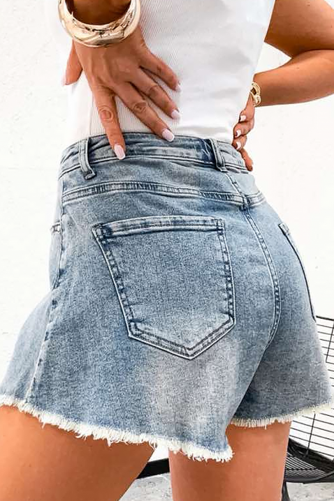Ženske traper kratke hlače čistog dizajna KERYNA, Boja: denim, IVET.HR - MODERNA ODJEĆA