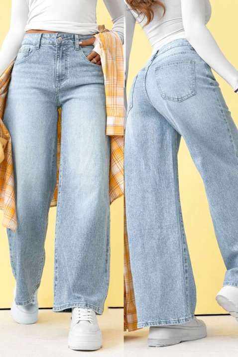 Ženske traperice s širokim nogavicama i visokim strukom LUMESIA, Boja: denim, IVET.HR - MODERNA ODJEĆA