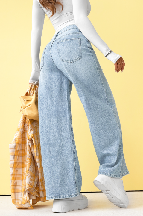 Ženske traperice s širokim nogavicama i visokim strukom LUMESIA, Boja: denim, IVET.HR - MODERNA ODJEĆA