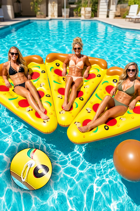 Naduvljivi plažni madrac s dizajnom pizze PIZZASLICEIVET.HR - MODERNA ODJEĆA