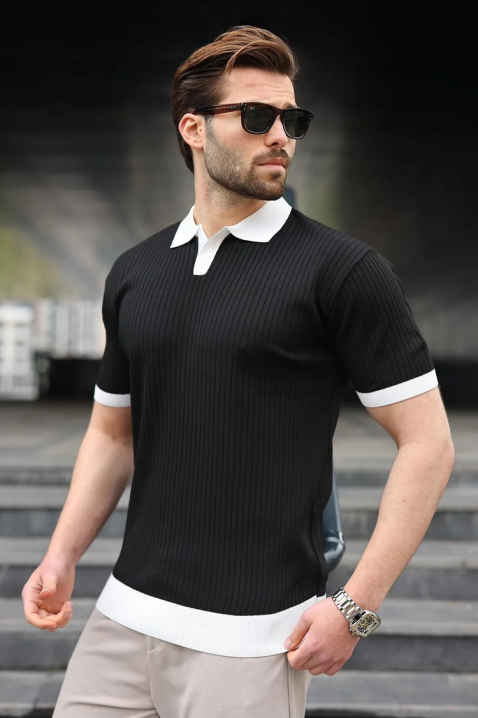 Muška majica RONELMO BLACK, Boja: crna, IVET.HR - MODERNA ODJEĆA