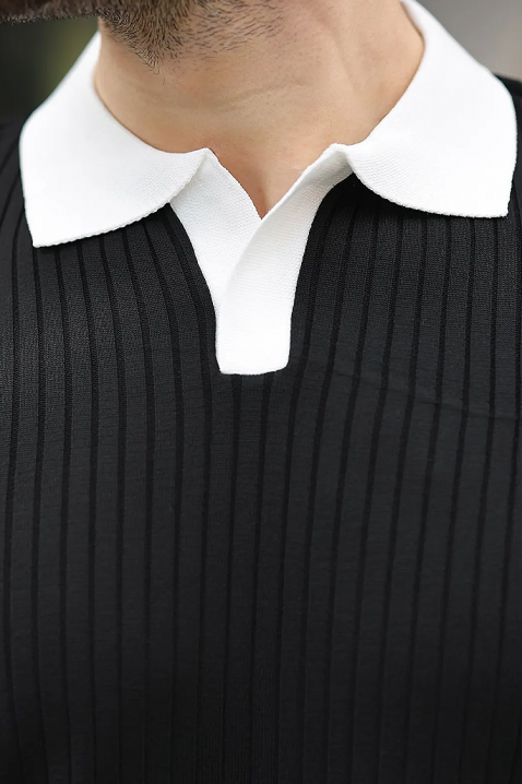Muška majica RONELMO BLACK, Boja: crna, IVET.HR - MODERNA ODJEĆA
