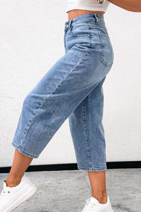 Ženske traperice visokog struka i širokih nogavica JIRADA, Boja: denim, IVET.HR - MODERNA ODJEĆA