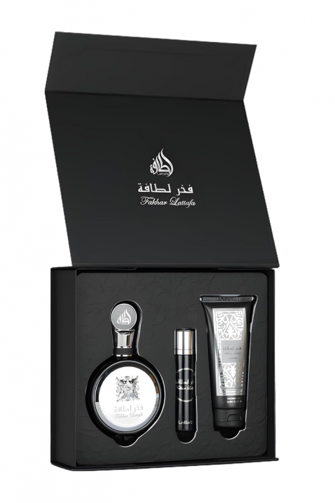 Muški arapski set Lattafa Fakhar Men Edp 100 ml + Edp 12 ml + Gel za tuširanje 100 mlIVET.HR - MODERNA ODJEĆA