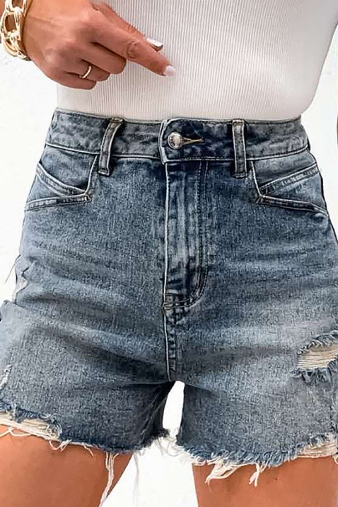 Ženske traper hlače visokog struka s poderanim denimom JOLYNA, Boja: denim, IVET.HR - MODERNA ODJEĆA