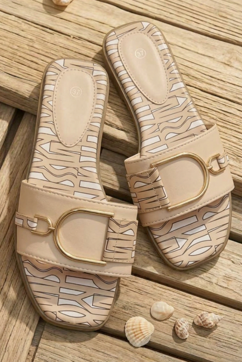 Ženske papuče s metalnom kopčom VERONSIA BEIGE, Boja: bež, IVET.HR - MODERNA ODJEĆA